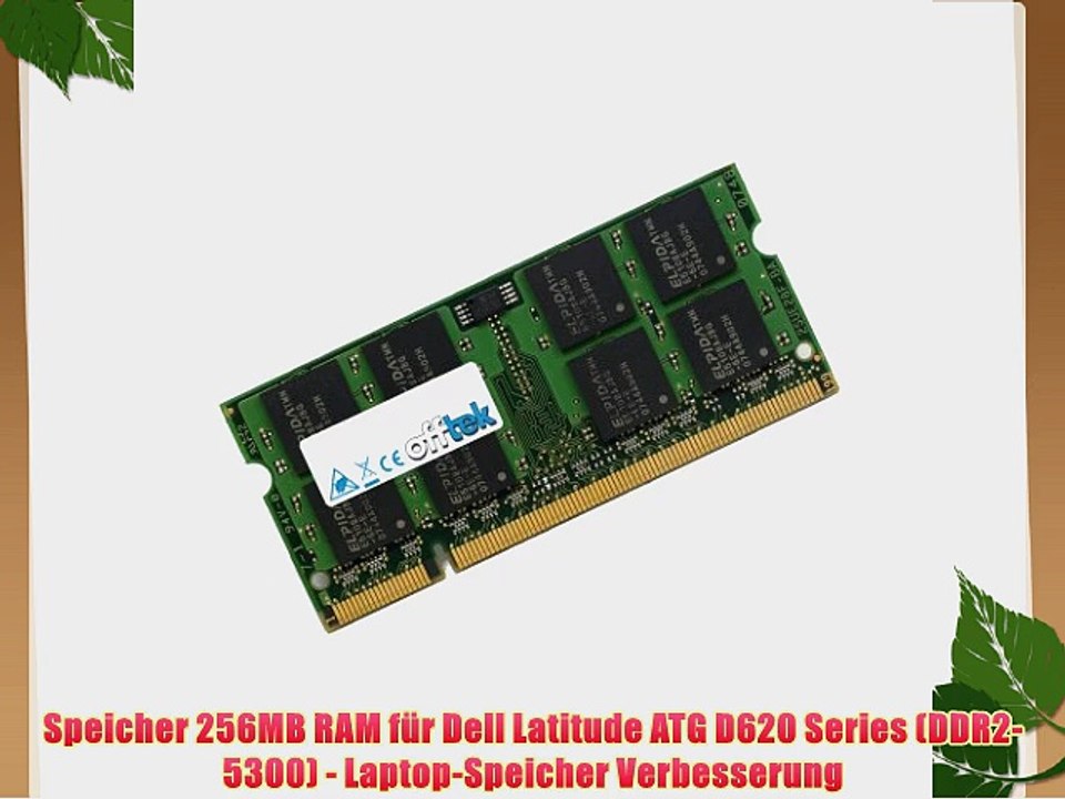 Speicher 256MB RAM f?r Dell Latitude ATG D620 Series (DDR2-5300) - Laptop-Speicher Verbesserung