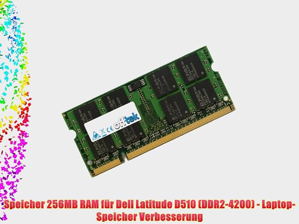 Speicher 256MB RAM f?r Dell Latitude D510 (DDR2-4200) - Laptop-Speicher Verbesserung