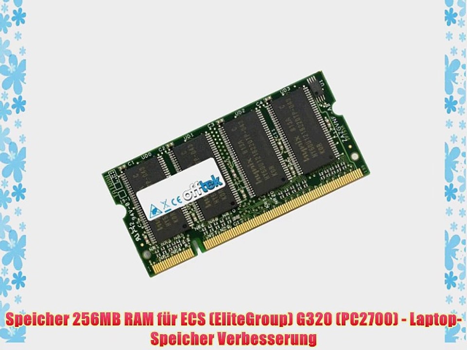 Speicher 256MB RAM f?r ECS (EliteGroup) G320 (PC2700) - Laptop-Speicher Verbesserung