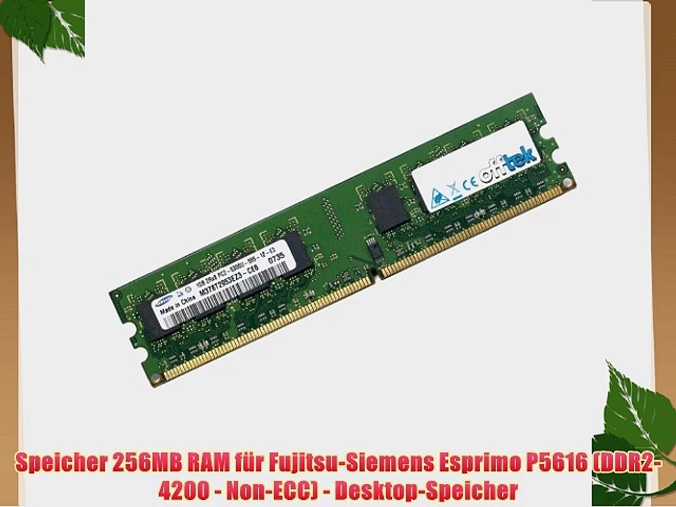 Speicher 256MB RAM f?r Fujitsu-Siemens Esprimo P5616 (DDR2-4200 - Non-ECC) - Desktop-Speicher