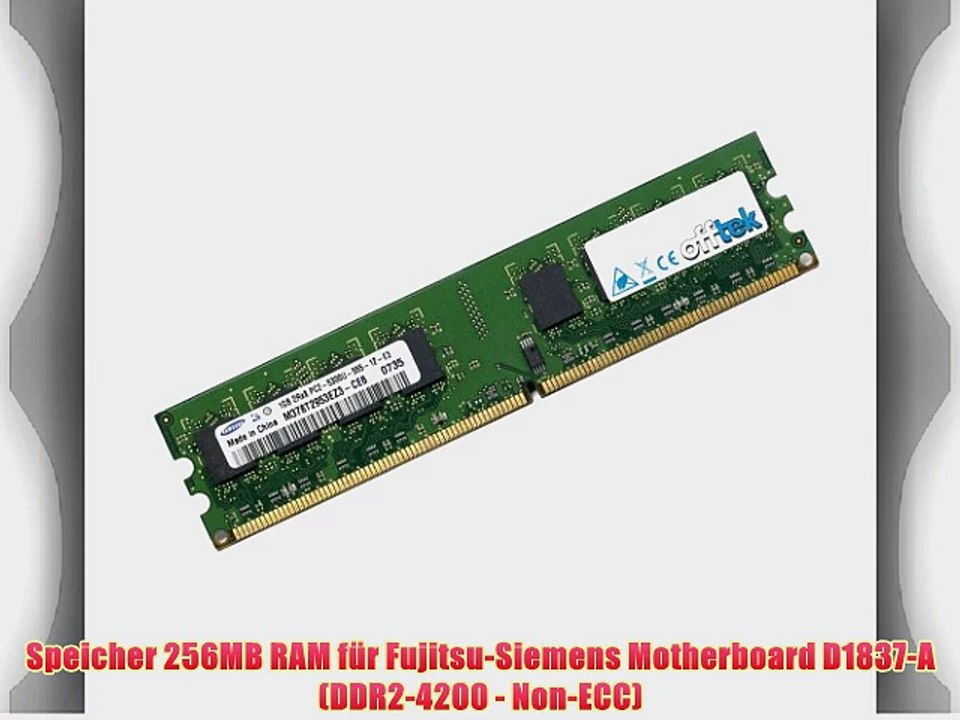 Speicher 256MB RAM f?r Fujitsu-Siemens Motherboard D1837-A (DDR2-4200 - Non-ECC)