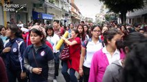 Se unen estudiantes a las manifestaciones de profesores en Xalapa