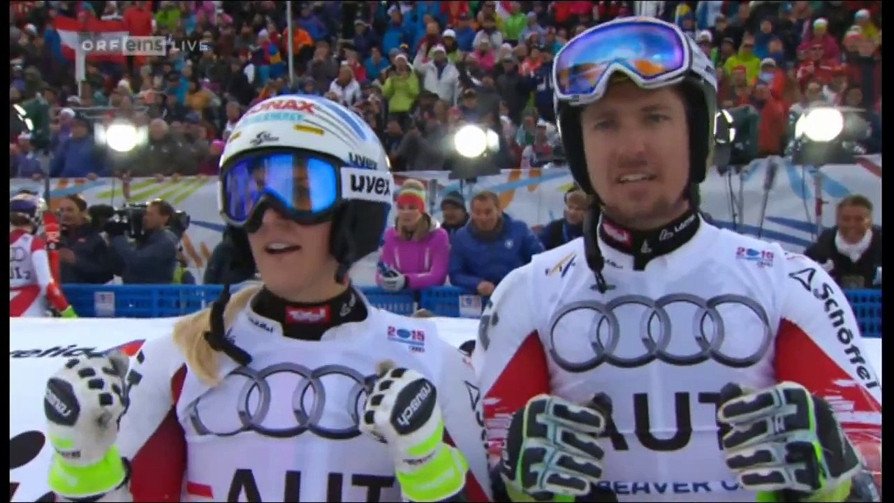 Österreich Teambewerb Finale / GOLD / Ski WM Vail Beaver Creek 2015 / Rennen + Interviews