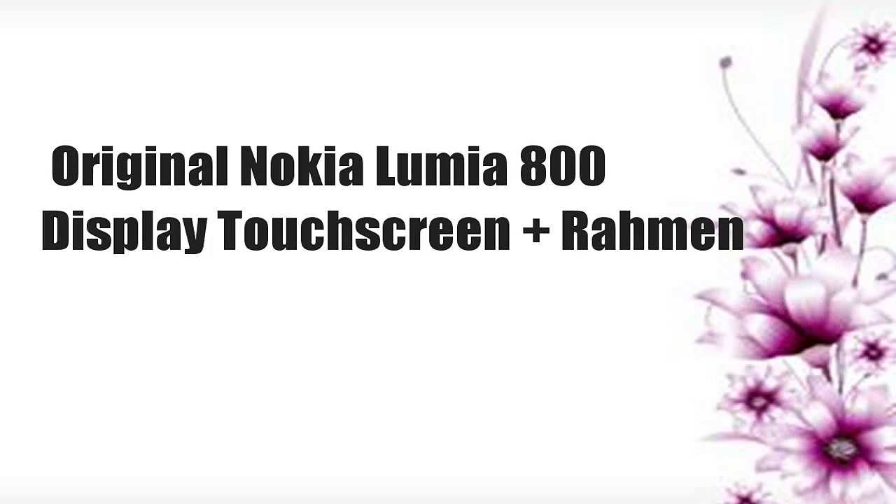 Original Nokia Lumia 800 Display Touchscreen + Rahmen