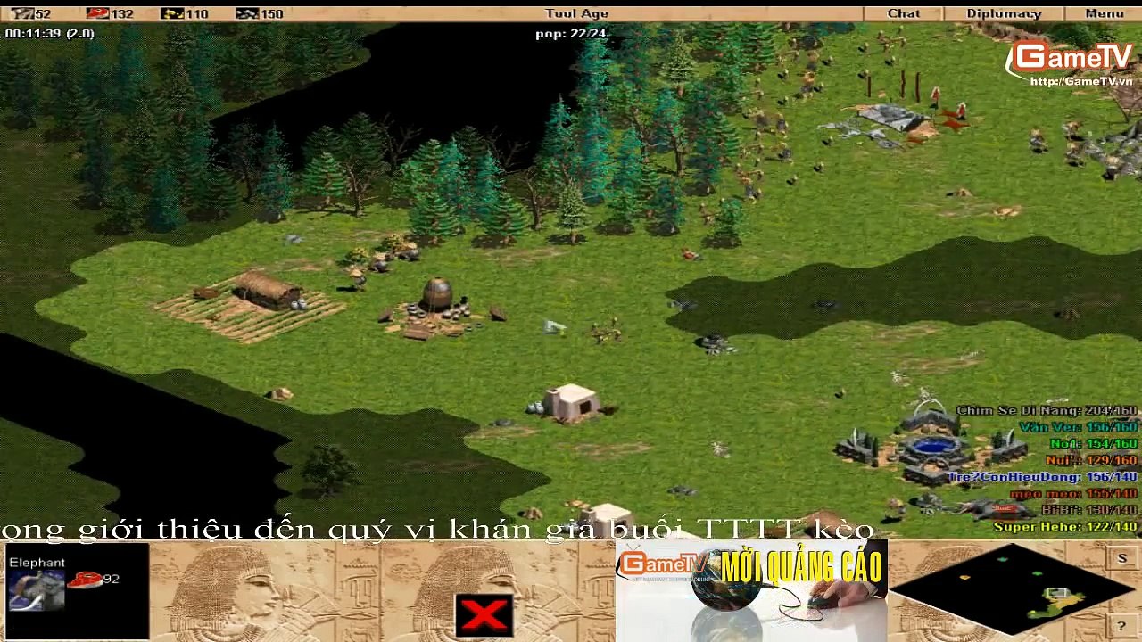 AOE GAMETV + GUNNY vs SKYREB + MEO MEO Ngày 13 1 2014 C2T4