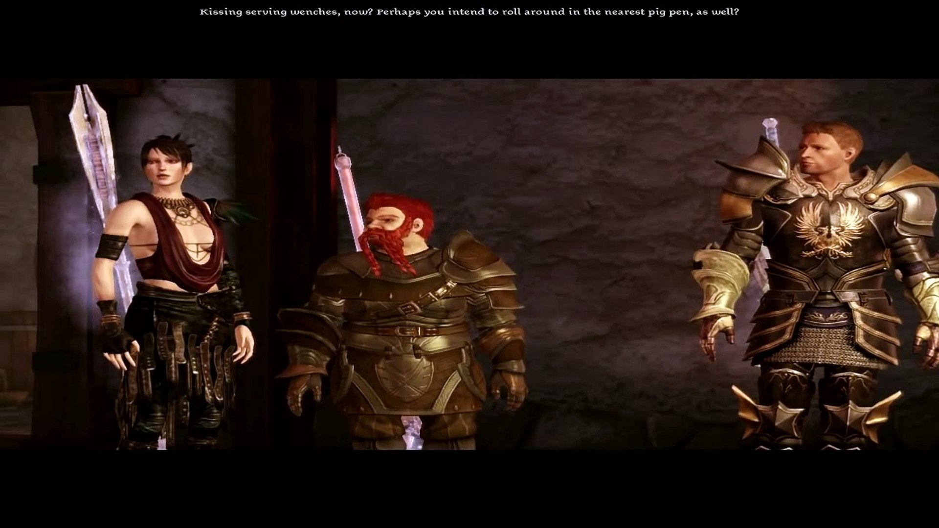 ⁣dragon age barmaid double kiss