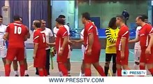 Iranian actors, athletes play friendly futsal in Sharif Uni.