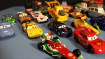 Diecast toys collection from disney pixars cars cartoon. Lightning McQueen and Mater