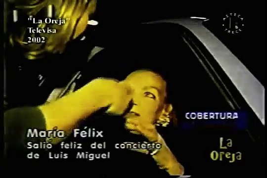 MARIA FELIX ultima aparición, despues del concierto de Luis Miguel