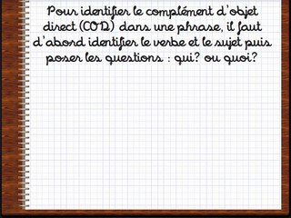 identifier le cod et le coi