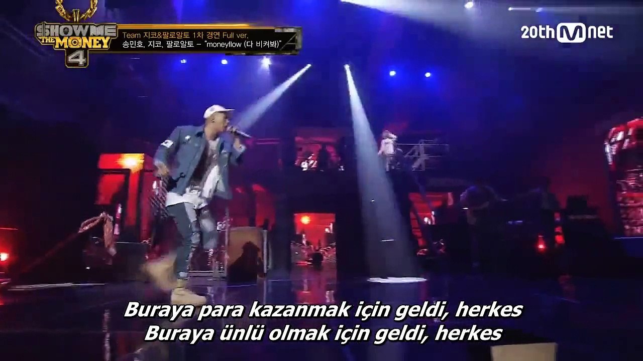 [SMTM4 Bölüm 7] Mino&Zico&Paloalto - ′moneyflow(다 비켜봐)′ (Türkçe Altyazılı)