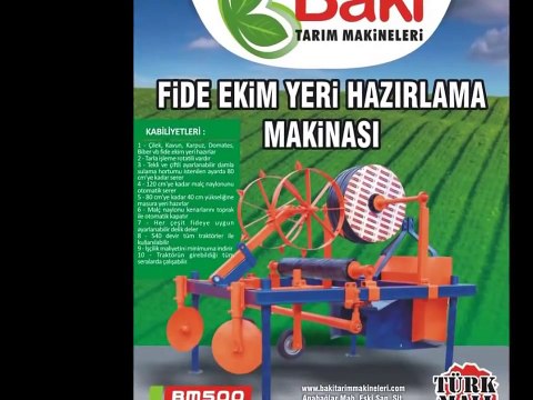 MALÇ MAKİNESİ KAVUN KARPUZ ÇİLEK VE FİDE EKİM YERİ HAZIRLAMA MAKİNESİ BAKİ TARIM MAKİNELERİ