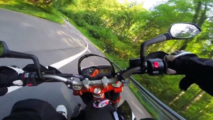 KTM 690 SMC R 2014 & Ducati Hypermotard SP 821 - Footpeg scratching Kesselberg
