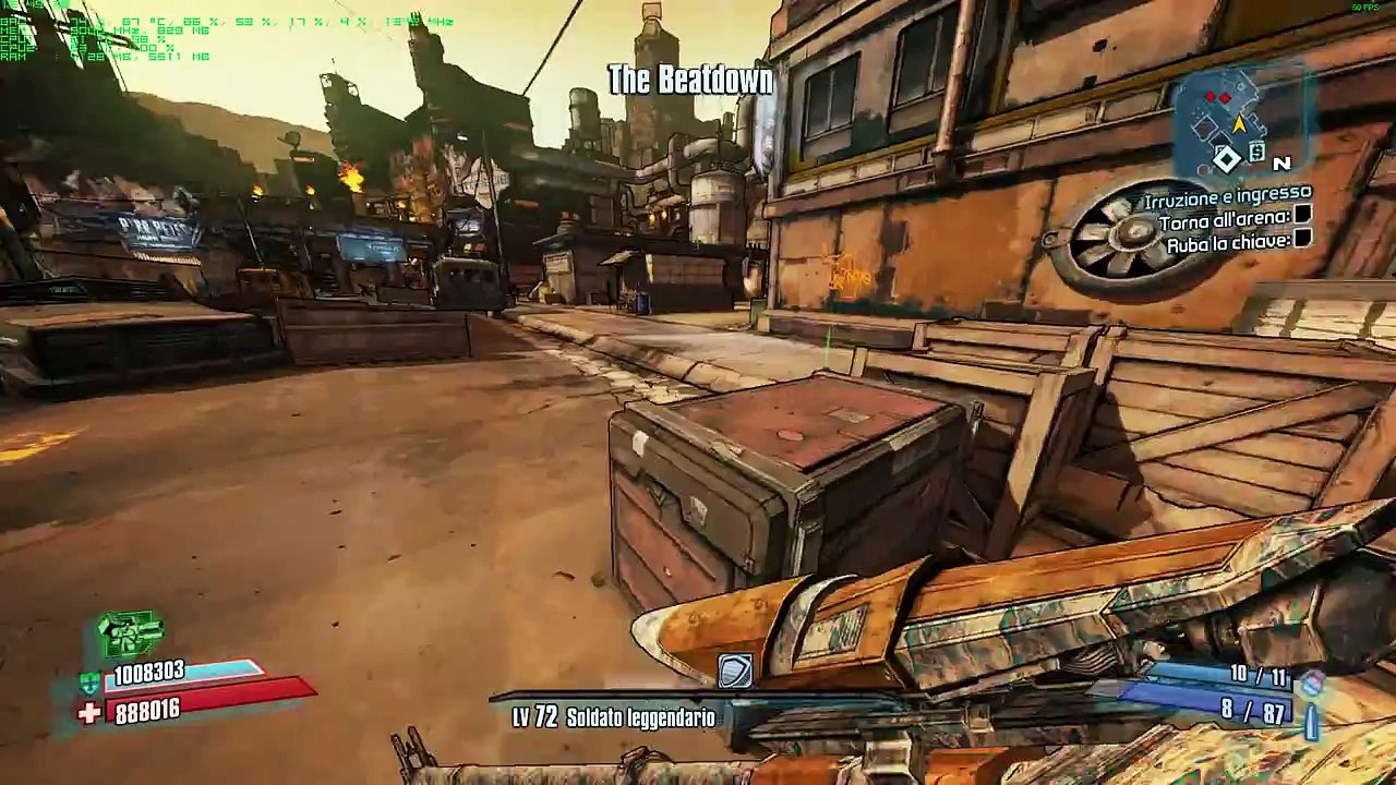 Borderlands 2 - Casual Gameplay - Commando 72 OP8 - Full HD 1080p60 - OSD/FPS