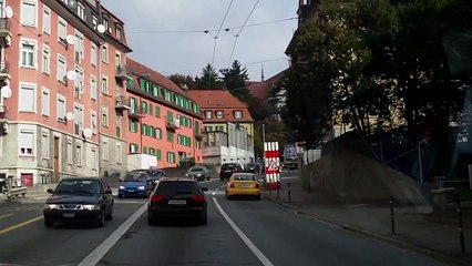 Driving in Zürich, to Wallisellen Switzerland (10/2009) HD, Sanierung Hardbrücke