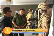 Traje antibombas del Ejército Mexicano