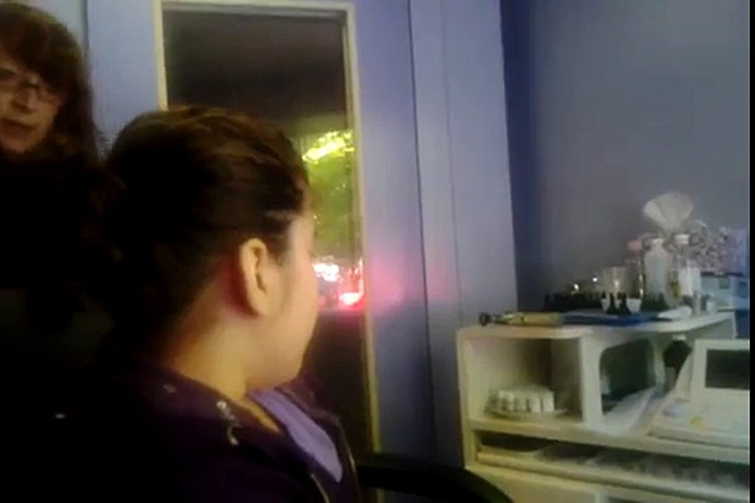 Jayna getting her new hearing aids