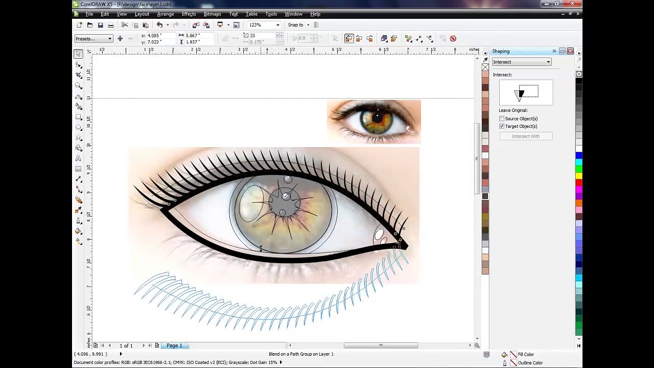 how you design smooth vector art : corel draw x5