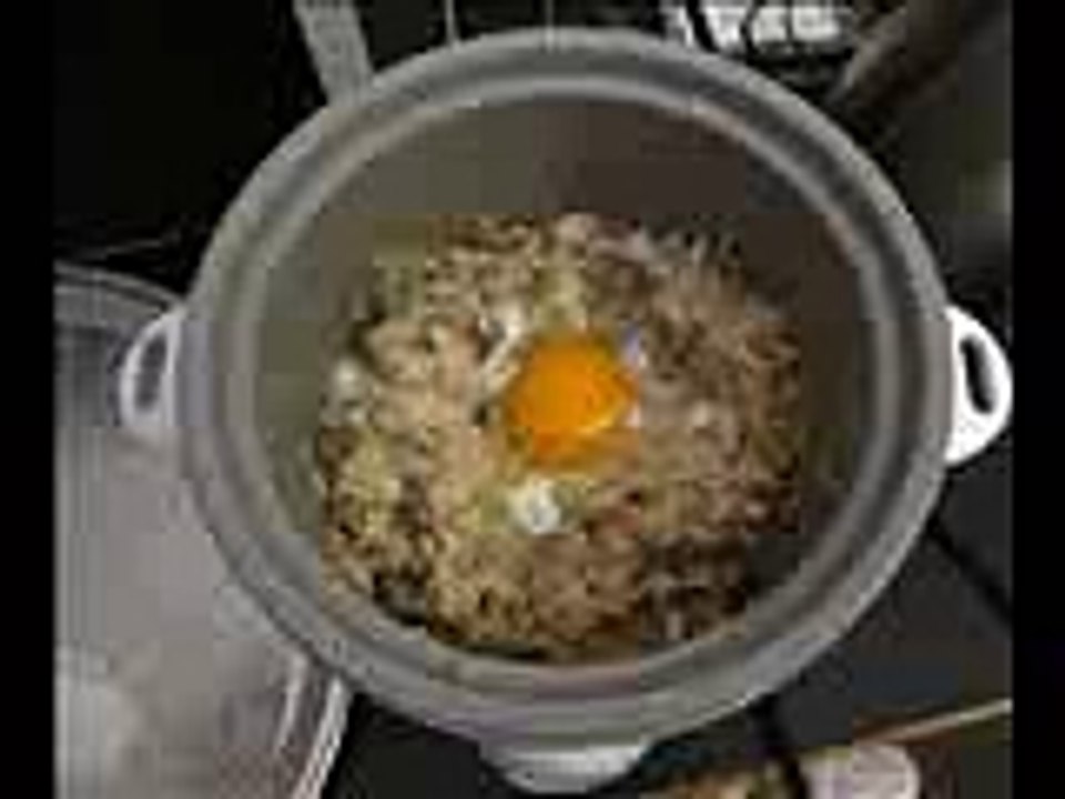 A meal from a rice cooker