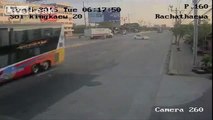 LiveLeak - Motorcyclist With Passenger Pulls in Front of SUV and Gets Sent Flying Down the Road-copypasteads.com