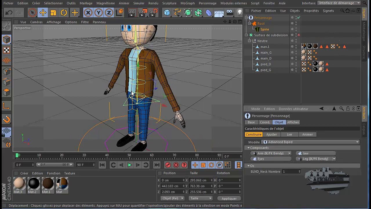 tuto c4d outil personnage le squelette 01