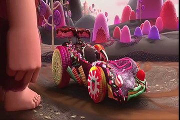 Wreck It Ralph destroys Vanellope's kart