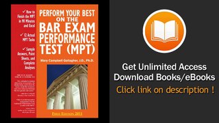 [Download PDF] Perform Your Best on the Bar Exam Performance Test Train to Finish the MPT in 90 Minutes Like a Sport