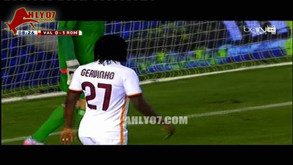 أول هدف لمحمد صلاح مع روما ضد فالينسيا