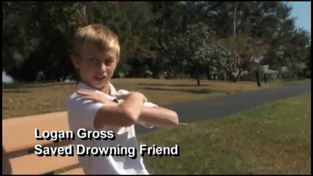 Boy with broken leg jumps in lake to rescue friend