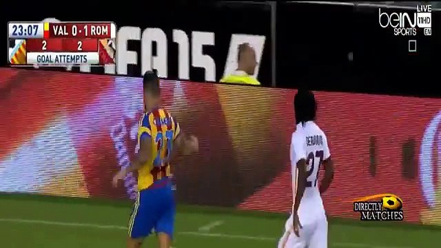 مشاهدة اهداف مباراة فالنسيا وروما 1_3 بتاريخ 08-08-2015 مباراة ودية