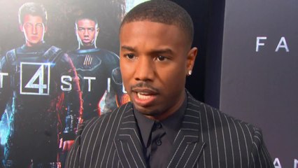 Michael B. Jordan On The Red Carpet Chatting About 'Fantastic Four'