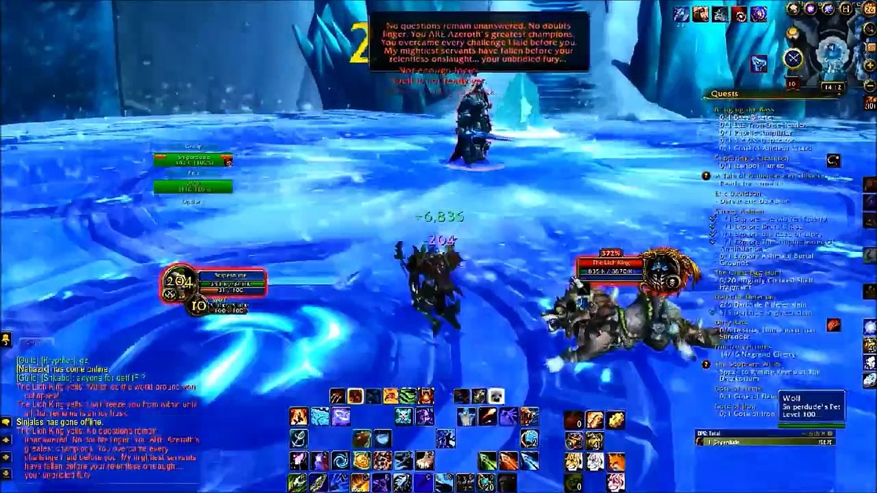 wow lichking boss fight