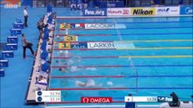 100m dos H (demi-finales) - ChM 2015 natation, Stravius (out) et Lacourt (52.70)
