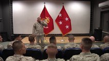 Assistant Commandant of the Marine Corps briefs ISAF Marines.