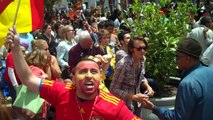 Spain Fans in San Francisco celebrate 2010 FIFA World Cup Final Win against Netherland