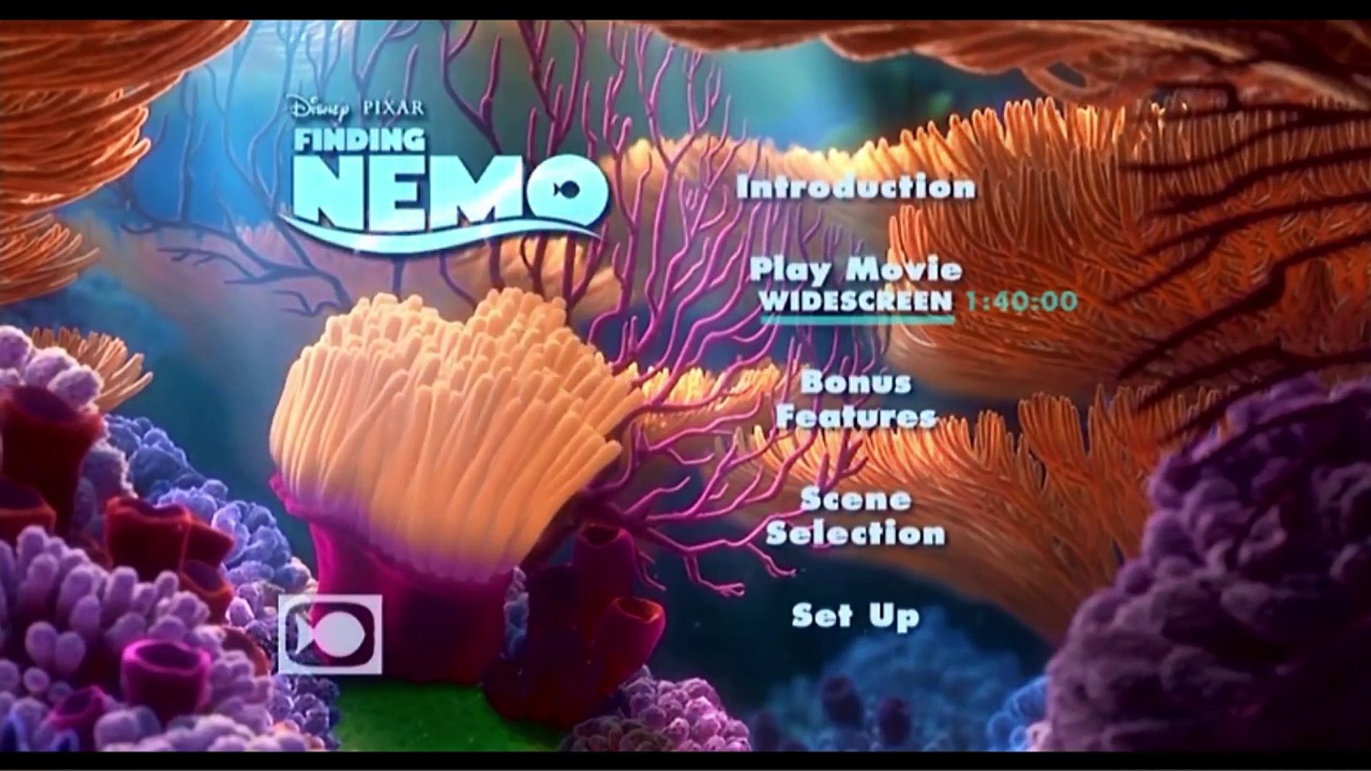 Still from the DVD menu of "Finding Nemo"