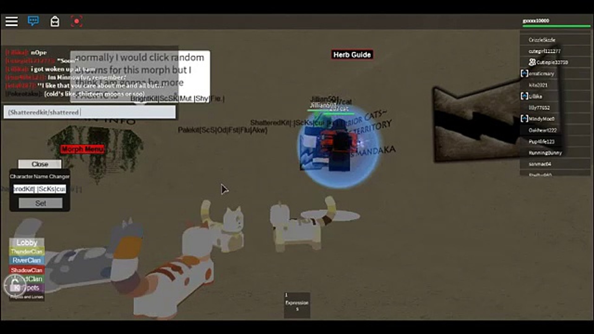 Random Talk In Roblox Warrior Cats Video Dailymotion - roblox warrior cat morphs