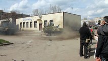 Sloviansk - Tanks (APCs) Doing Show-tricks - April 16th