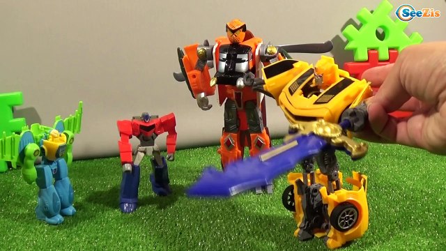 Трансформеры Ротор Бамблби и балхат на планете Трансформеров Мультики про Машинки - Трансформеры