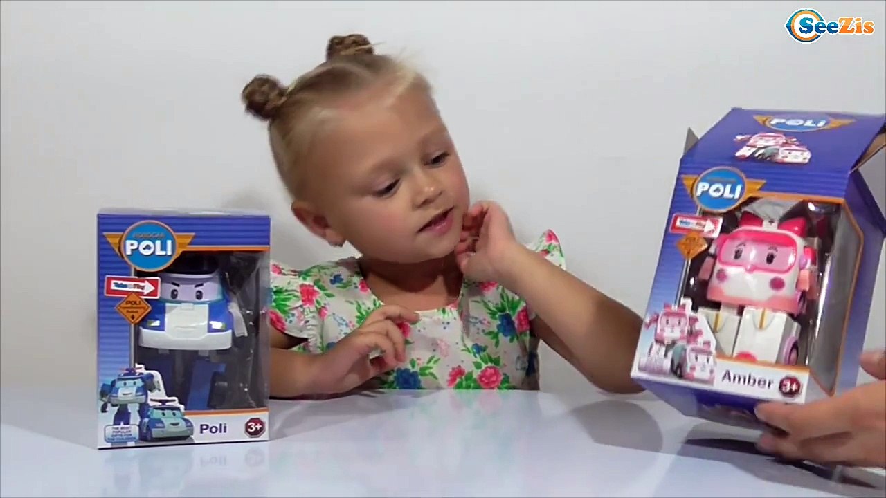 ✔ Робокар Поли Девочка Сюрприз распаковка Игруш...