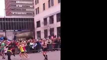 Boston Marathon bombing both explosions captured, unseen footage - "DON'T PANIC"