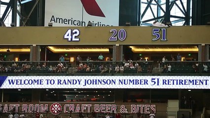 Sights and sounds of Randy Johnson's #51 retired at Chase Field