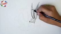 كيف ترسم باغز باني الأرنب الشهير - How to draw Bugs Bunny