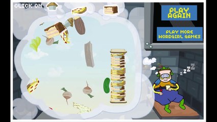 Word Girl Chuck's Extreme Sandwich Crusher Cartoon Animation PBS Kids Game Play Walkthroug