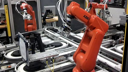 ABB Robotics IRB120 injection molding tending example project