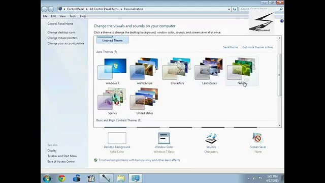 Learn computer in hindi- Part 7 computer Basics, set up theme, Screen Saver -