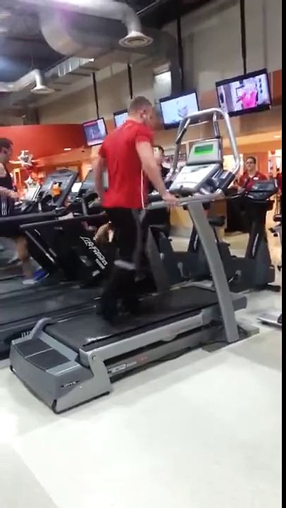 Man Dancing in Gym