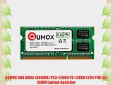 QUMOX 8GB DDR3 1600MHz PC3-12800 PC-12800 (204 PIN) SO-DIMM Laptop-Speicher