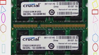 Ram memory upgrades 16GB kit (8GBx2) DDR3 PC3 10600 1333Mhz for latest 2011 Apple MacbookPro's