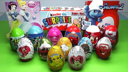 Download Video: 24 Surprise Eggs Kinder Surprise Mickey Mouse Minnie Mouse Cars 2 Disney Pixar